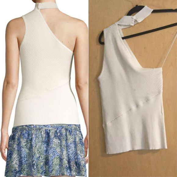 Ramy Brook Portia Asymmetrical Ribbed Top - Picture 5 of 8